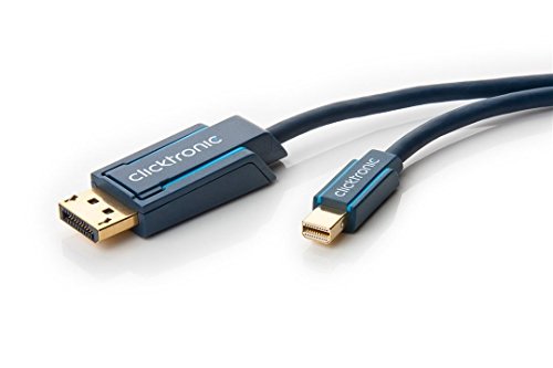 Clicktronic 70738 Casual mini DisplayPort Kabel (Audio/Video Adapter von DisplayPort auf mini DisplayPort, 2m) blau