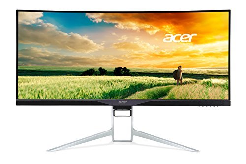 Acer Predator XR341CK 86 cm (34 Zoll) Curved Monitor (HDMI 2.0, USB 3.0, DisplayPort, MiniDisplayPort, 4ms Reaktionszeit, Auflösung 3440 x 1440, AMD FreeSync, EEK C) silber/schwarz