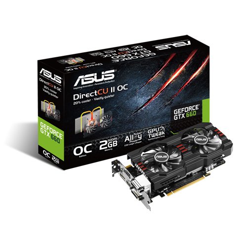 Asus NVIDIA GeForce GTX660 Grafikkarte (PCI-e, 2GB GDDR5 Speicher, DVI, HDMI, 1 GPU)