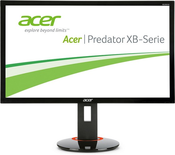 Acer XB280HKbprz 71,1 cm (28 Zoll) Monitor (Displayport, USB 3.0, 1ms Reaktionszeit, UHD, NVIDIA G-Sync, Höhenverstellbar, Pivot) schwarz