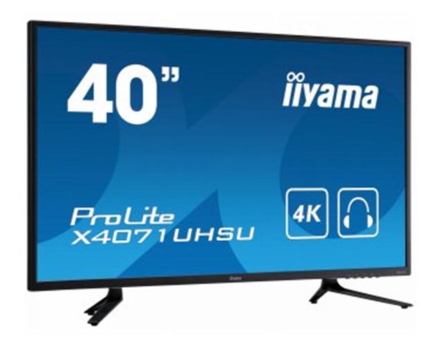 iiyama Prolite X4071UHSU-B1 100,3cm (39,5 Zoll) MVA LED-Monitor 4K UHD (VGA, HDMIx2, HDMI(MHL), USB 3.0, DisplayPort) Schwarz