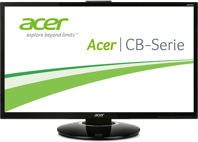 Acer CB240HYKbmjdpr 60 cm (24 Zoll) Monitor (DVI, HDMI 2.0, Höhenverstellbar, Pivot, UHD 3.840 x 2.160, 6 ms Reaktionszeit, Lautsprecher, EEK C) schwarz